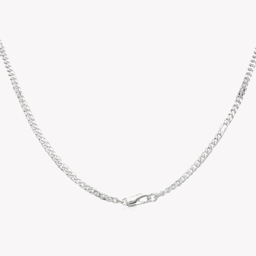 Gucci Sterling Silver Diagonal Interlocking G Necklace | YBB774055001