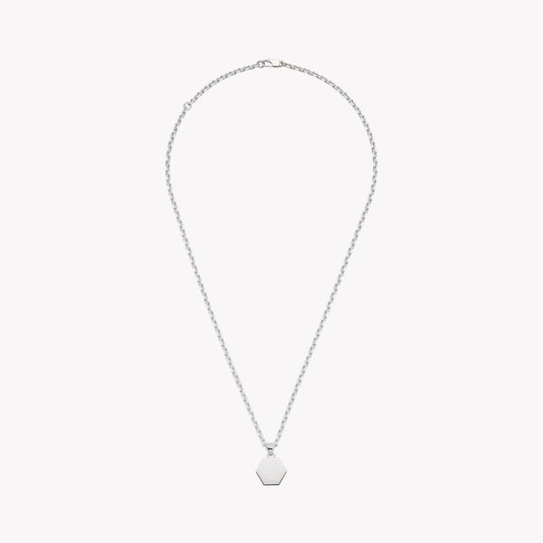 Sterling Silver Necklace with Love Pendant and Gucci Bar in Rose Gold | YBB779175001 by i-watch