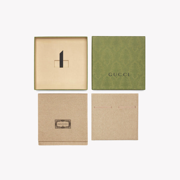 Sterling Silver Necklace with Love Pendant and Gucci Bar in Rose Gold | YBB779175001 by i-watch