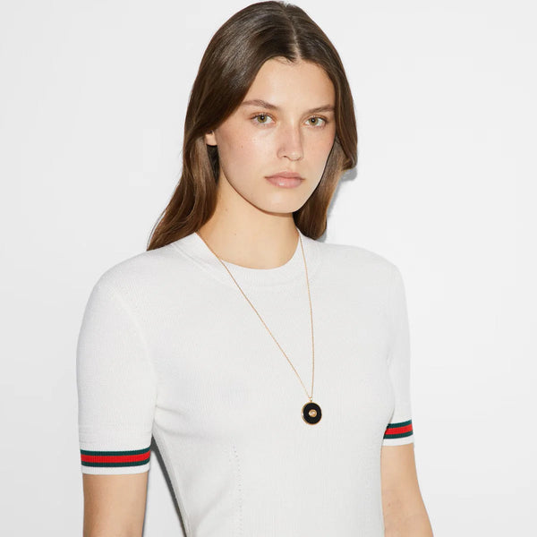 Gucci Interlocking 18K Yellow Gold & Black Onyx Long Chain Necklace | YBB786606001 by i-watch