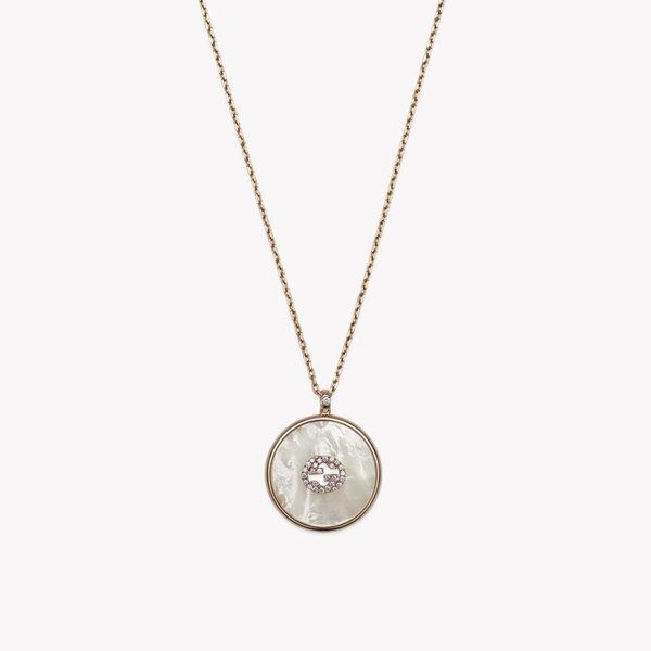 Gucci Interlocking Rose Gold Mother of Pearl & Diamond Necklace | YBB786777001 by i-watch