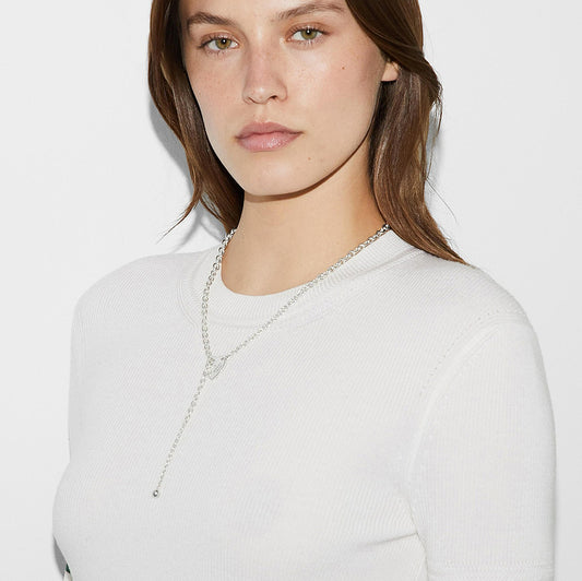 Heart Motif Sterling Silver Lariat Necklace | YBB796347001