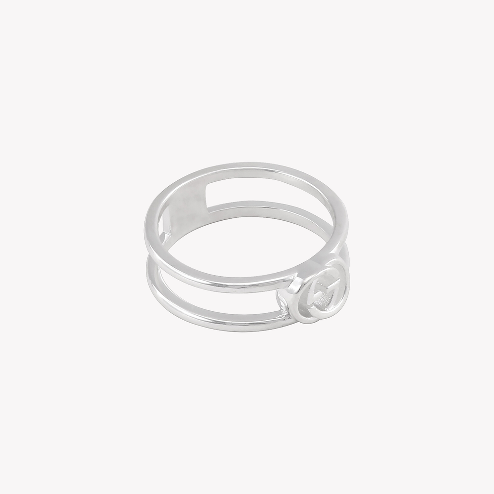 Gucci Ladies Sterling Silver Interlocking G 6mm Ring | YBC298036001 by i-watch