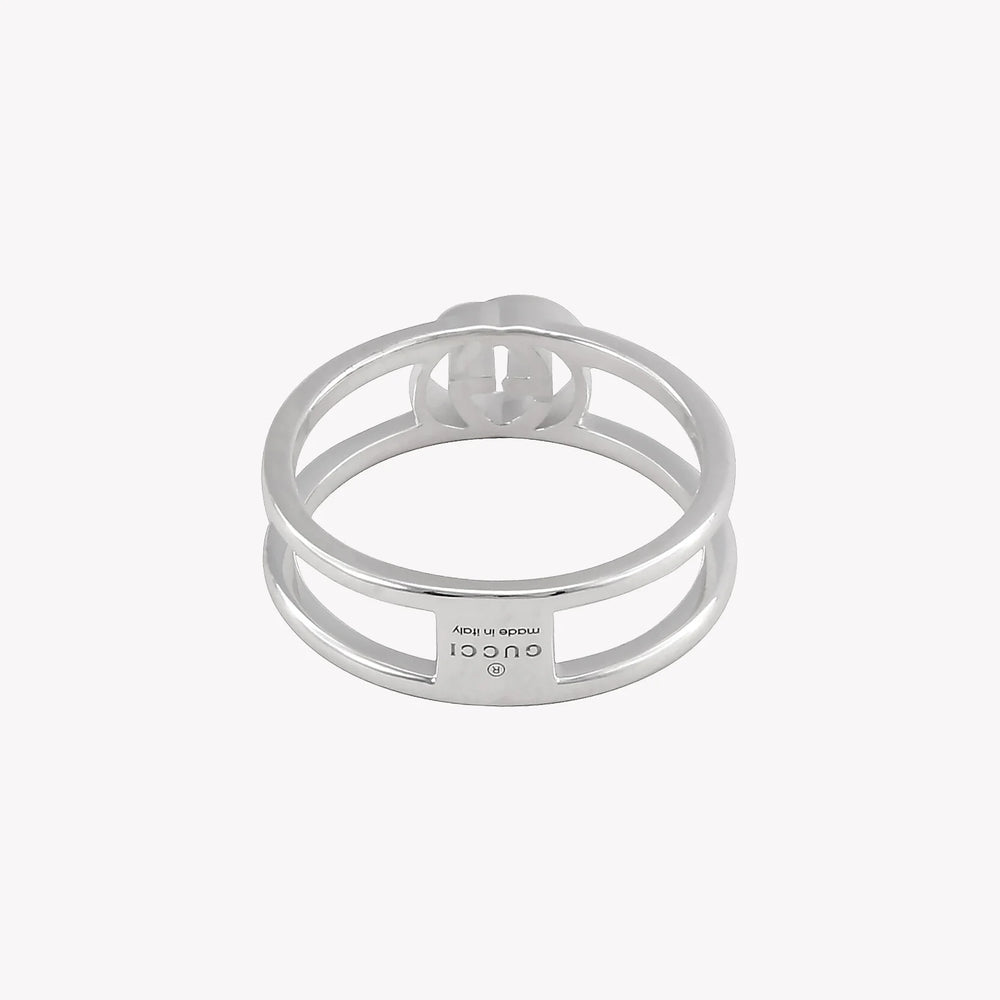 Gucci Ladies Sterling Silver Interlocking G 6mm Ring | YBC298036001 by i-watch