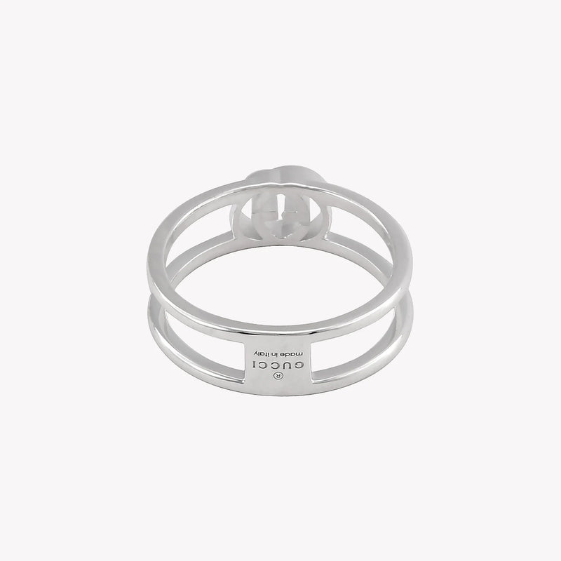 Gucci Ladies Sterling Silver Interlocking G 6mm Ring | YBC298036001 by i-watch