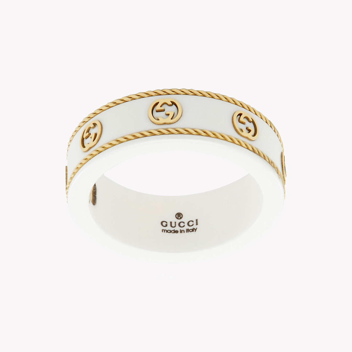 Icon 18K Yellow Gold Zirconia White 7mm Band | YBC606826002 by i-watch