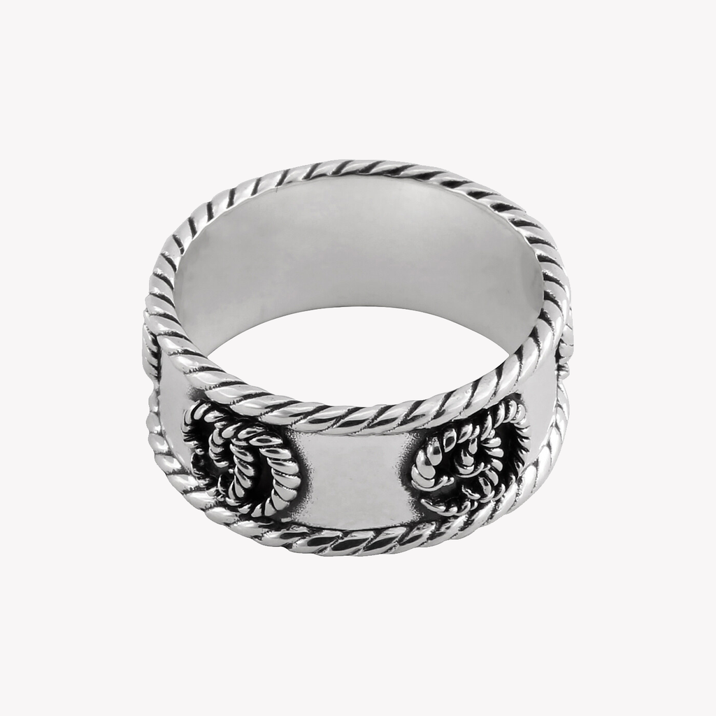 Gucci Rope GG Sterling Silver 9mm Ring | YBC627729001
