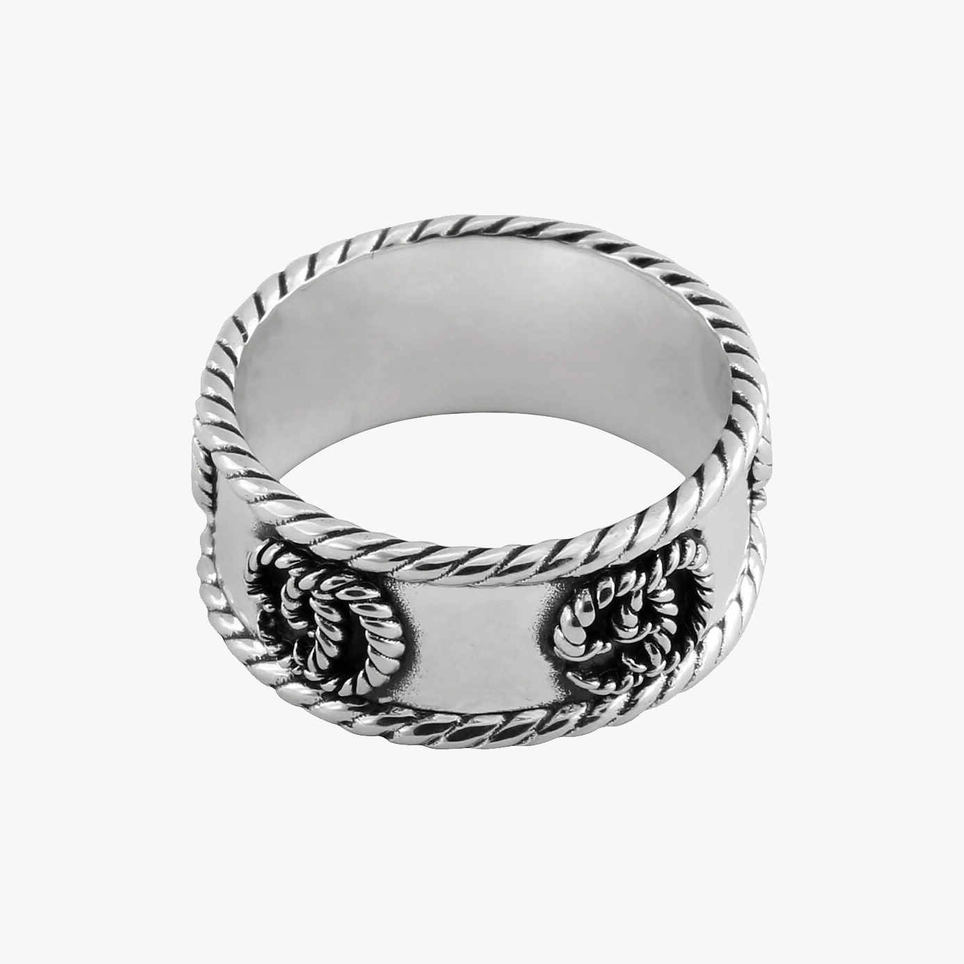 Gucci Rope GG Sterling Silver 9mm Ring | YBC627729001 by i-watch