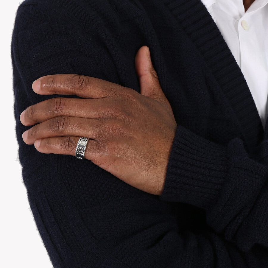 Gucci Rope GG Sterling Silver 9mm Ring | YBC627729001