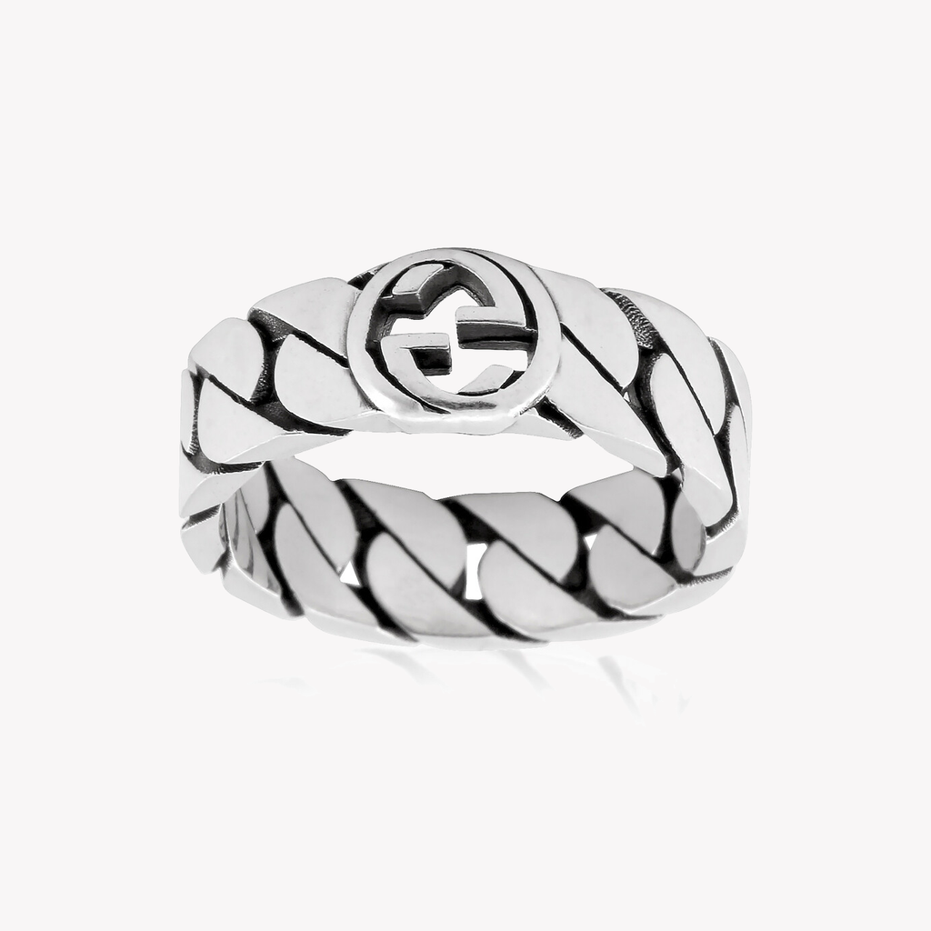 Gucci Sterling Silver Interlocking G Ring | YBC661513001
