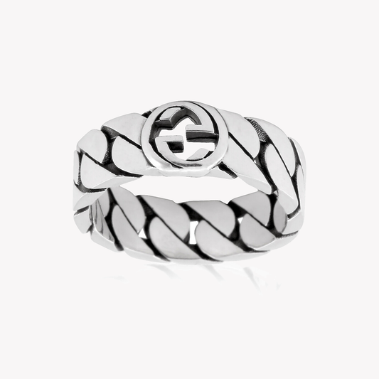 Gucci Sterling Silver Interlocking G Ring | YBC661513001