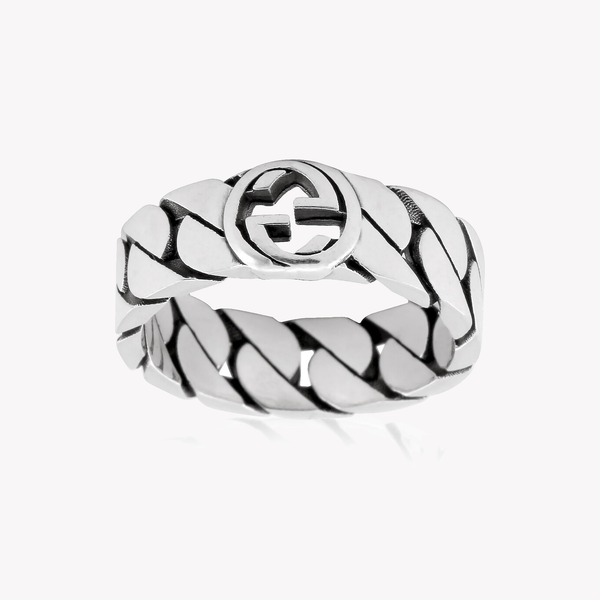 Gucci Sterling Silver Interlocking G Ring | YBC661513001 by i-watch