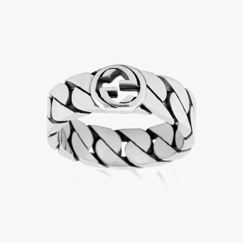 Gucci Sterling Silver Interlocking G Ring | YBC661513001 by i-watch