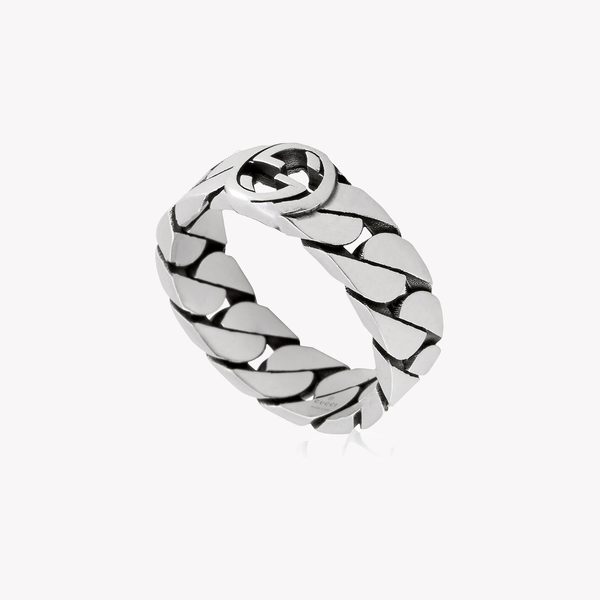 Gucci Sterling Silver Interlocking G Ring | YBC661513001 by i-watch