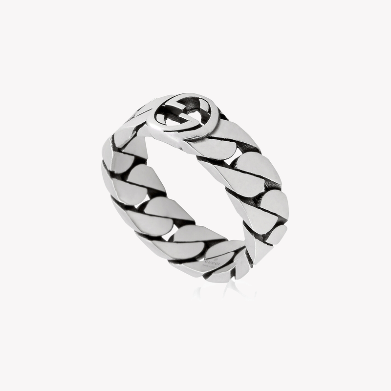 Gucci Sterling Silver Interlocking G Ring | YBC661513001 by i-watch