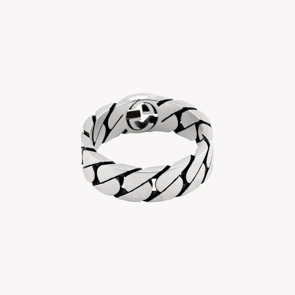 Gucci Sterling Silver Interlocking G Ring | YBC661513001