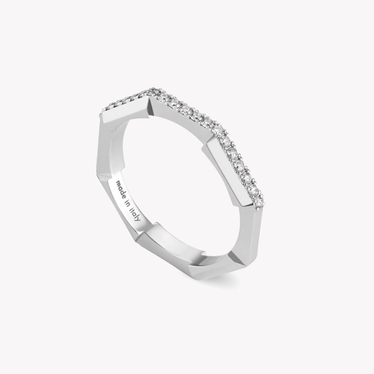 Gucci Link to Love Diamond Ring in Rose Gold | YBC662140001