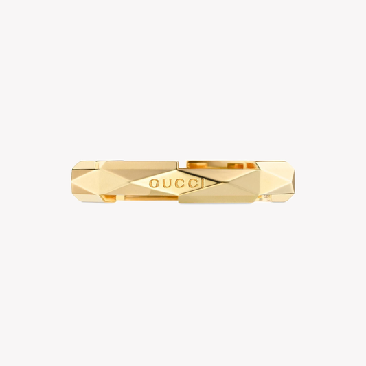 Link to Love Studded Ring in Yellow Gold – 4mm YBC662177001