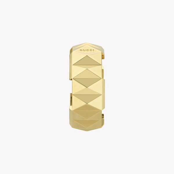 Gucci Link to Love Studded Yellow Gold Ring 9mm | YBC702379001 by i-watch