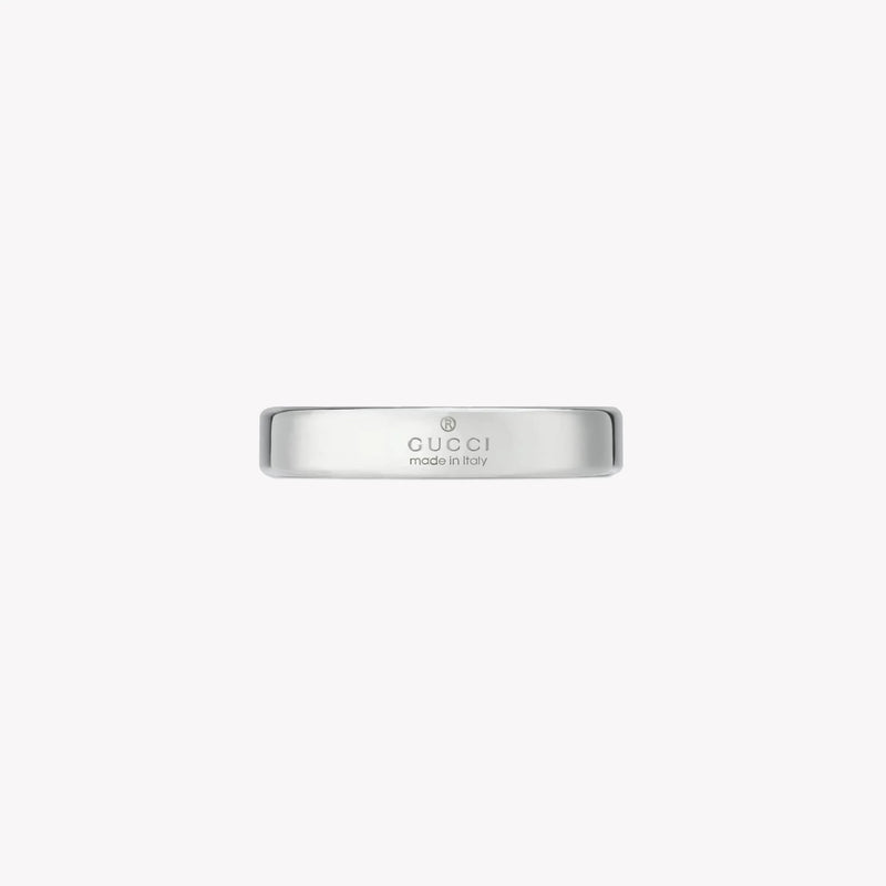 Gucci Tag Sterling Silver Logo Ring 4mm | YBC774049001 by i-watch