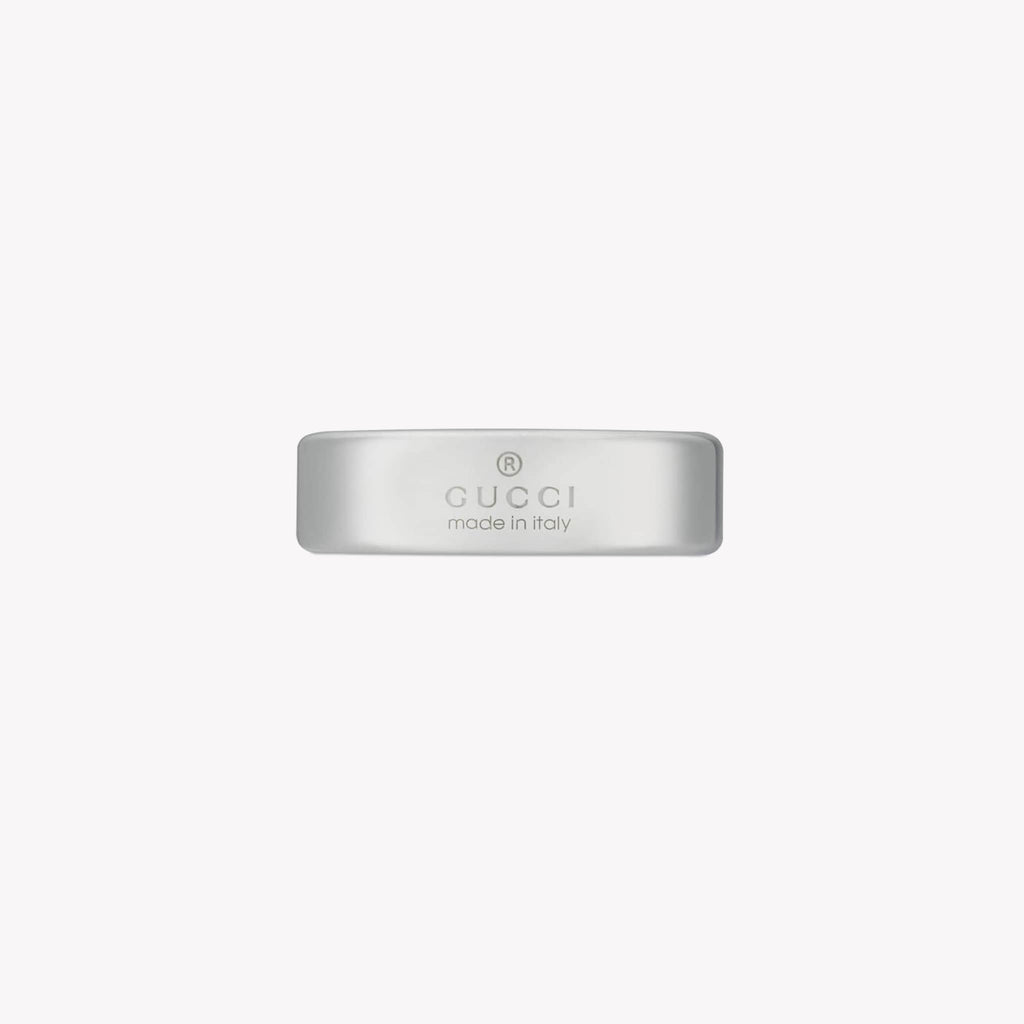 Gucci Tag Diagonal Interlocking G Ring in Gold | YBC774052001