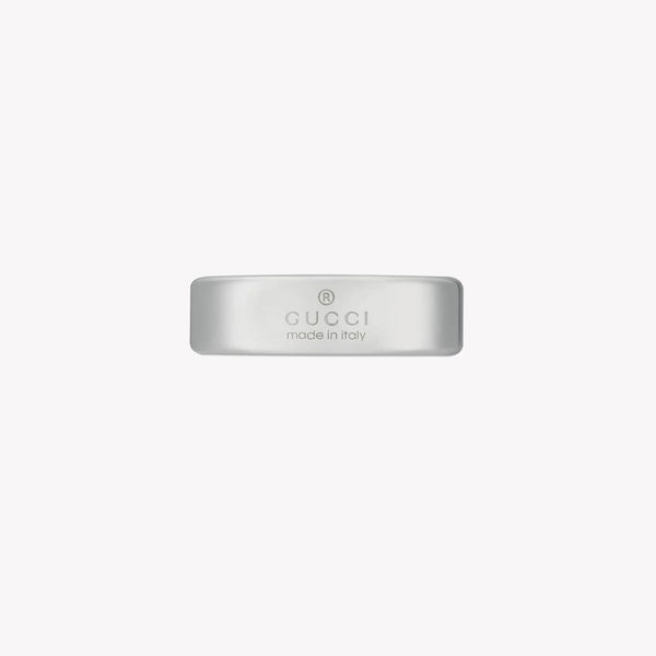 Bague Gucci Tag diagonale entrelacée en or | YBC774052001 