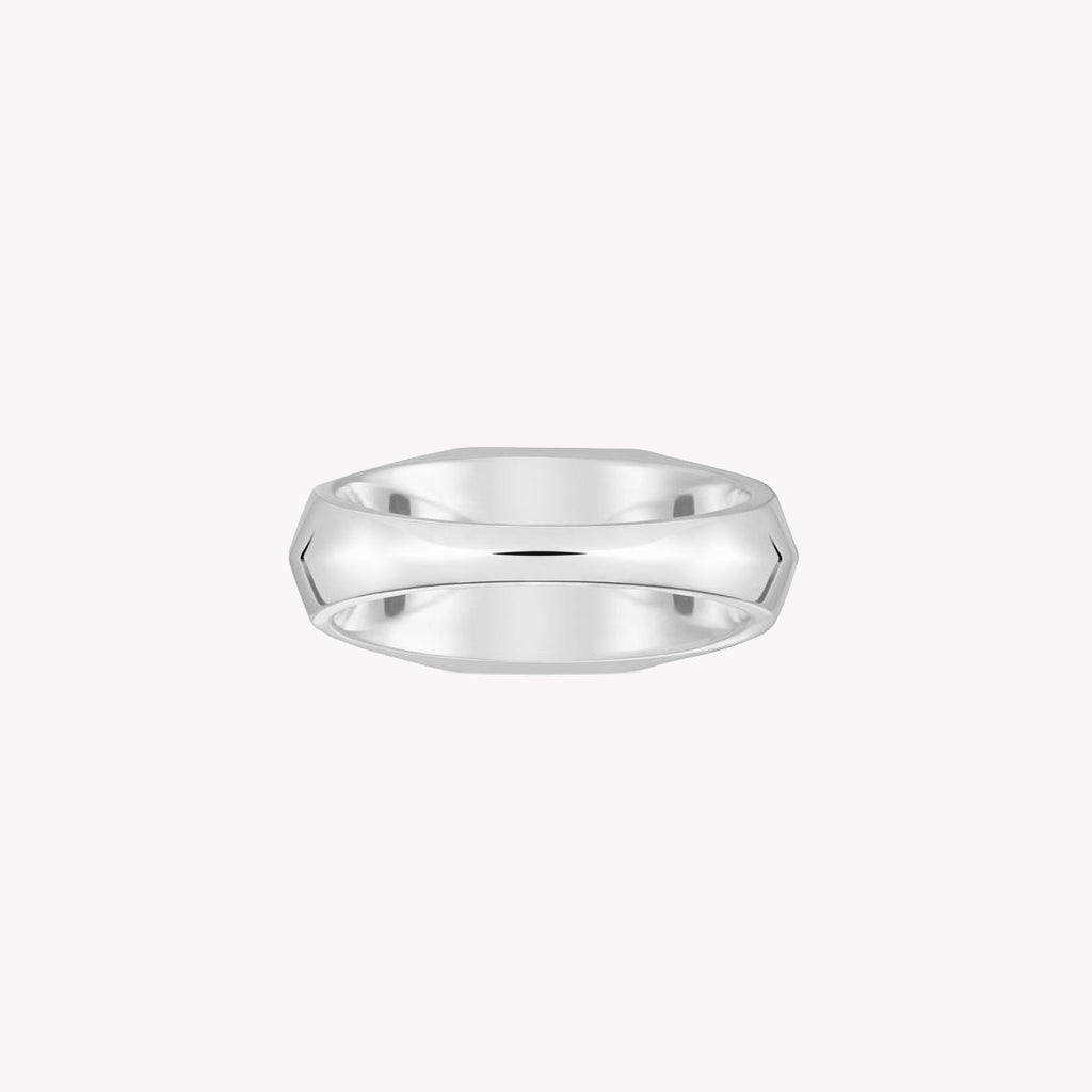 Gucci Trademark 10mm Thin Sterling Silver Ring | YBC779162001