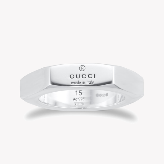Gucci Sterling Silver Trademark Ring with Elegant Design | YBC782839001
