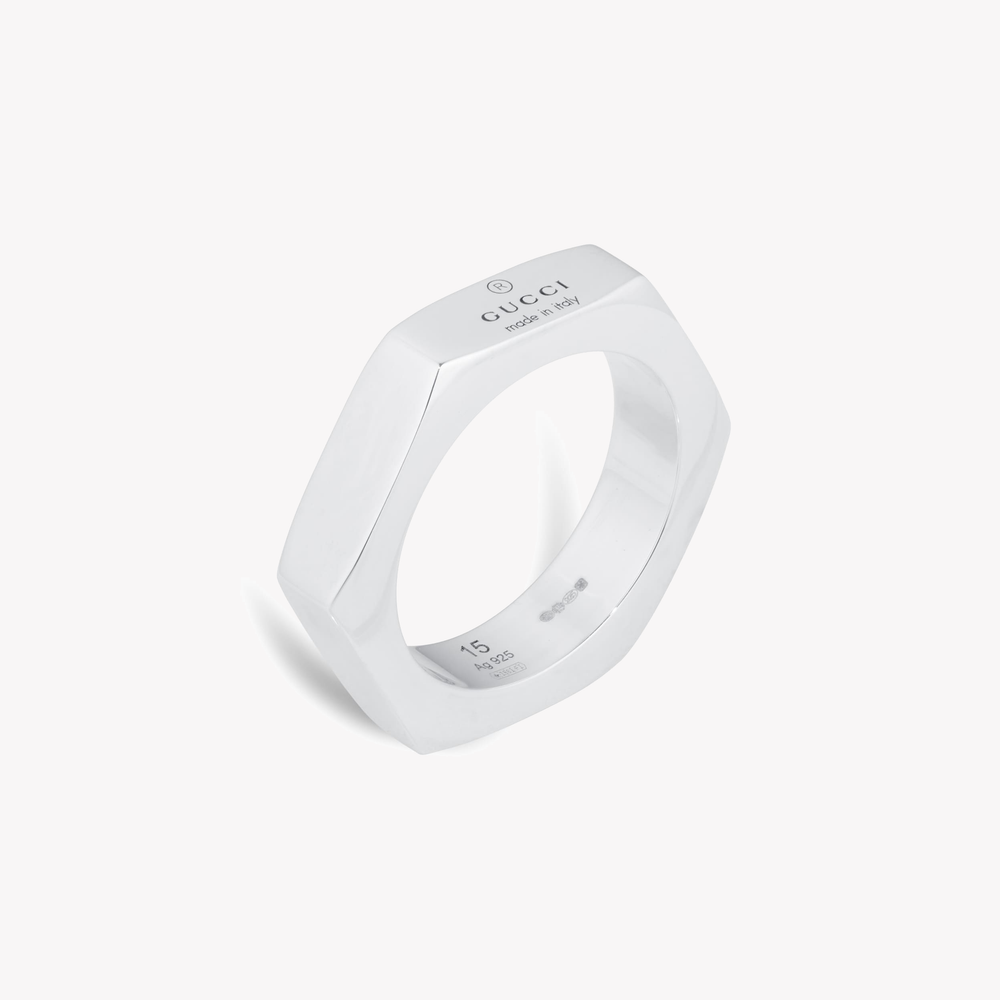Gucci Sterling Silver Trademark Ring with Elegant Design | YBC782839001 by i-watch