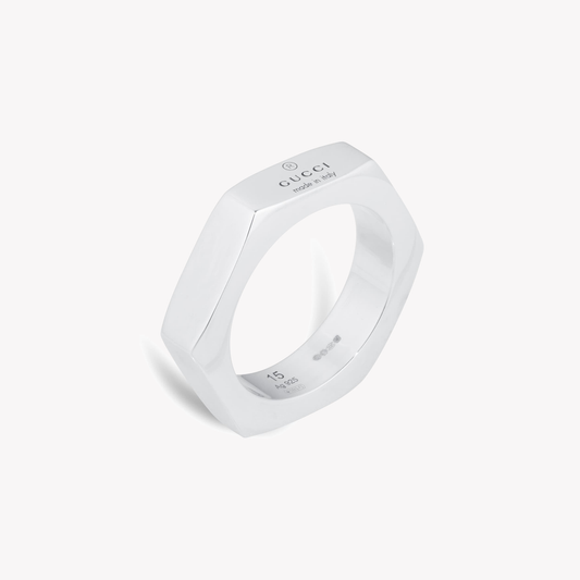 Gucci Sterling Silver Trademark Ring with Elegant Design | YBC782839001