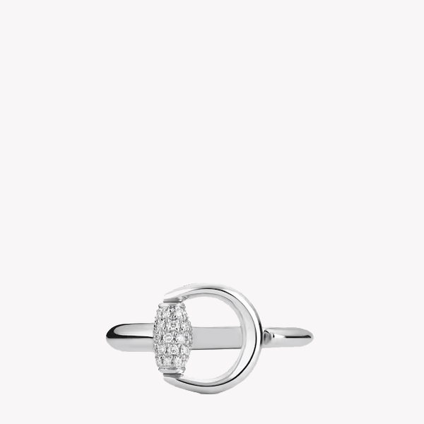 Gucci Horsebit 18ct White Gold Diamond Ring | YBC832324001 by i-watch