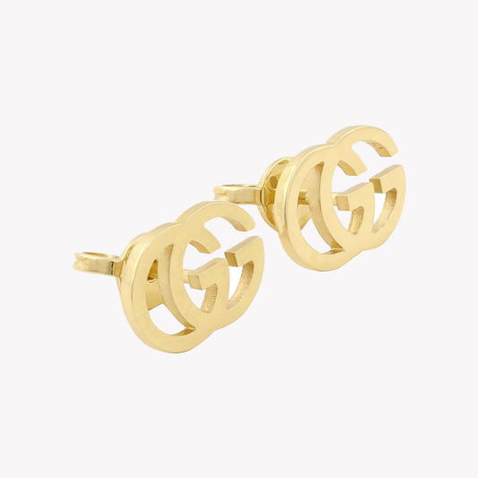 Icon GG Tissue Stud Earrings in Gold | YBD094074002
