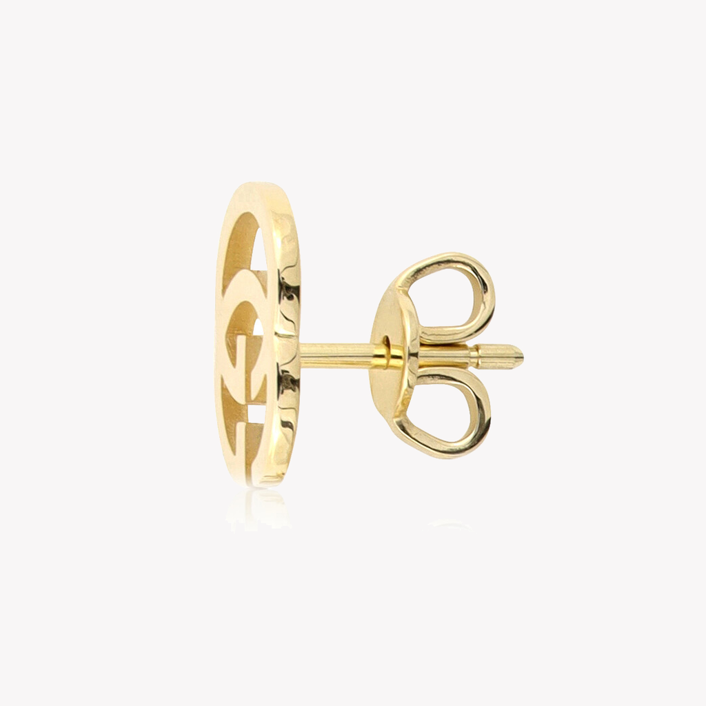 Icon GG Tissue Stud Earrings in Gold | YBD094074002