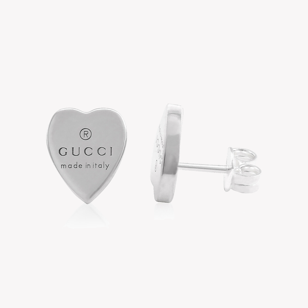 Heart Earrings with Gucci Trademark in Sterling Silver | YBD223990001 by i-watch