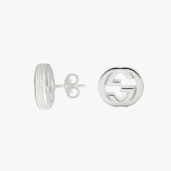 Gucci Interlocking Stud Earrings in Gold | YBD479227001 by i-watch