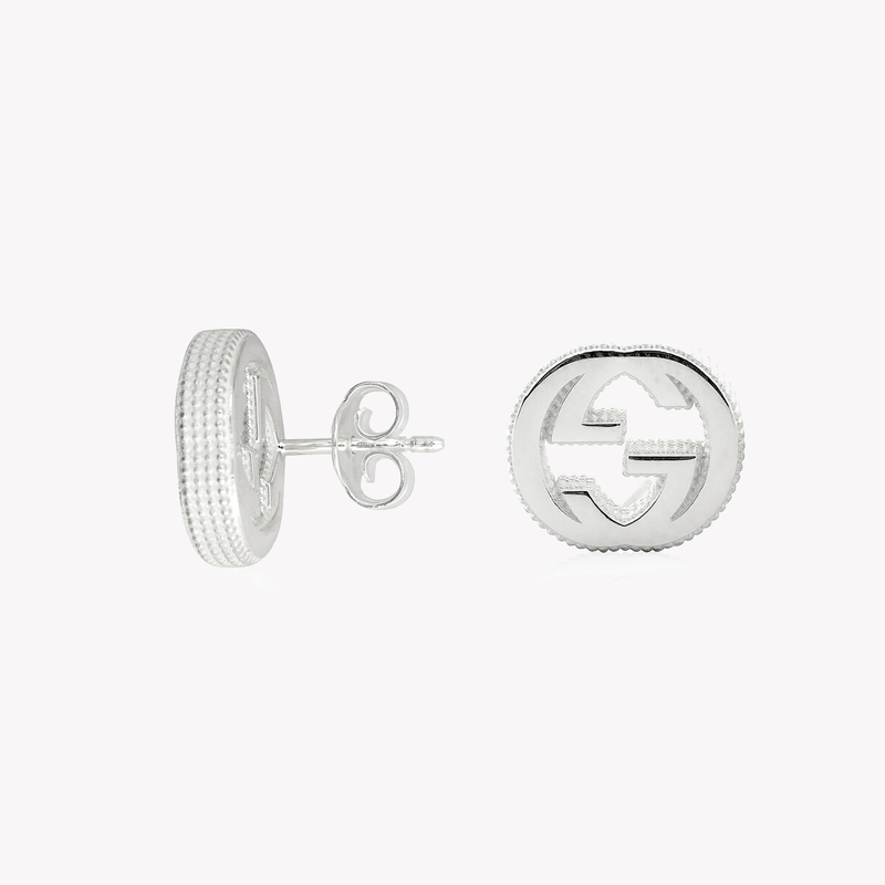 Gucci Interlocking Stud Earrings in Gold | YBD479227001 by i-watch