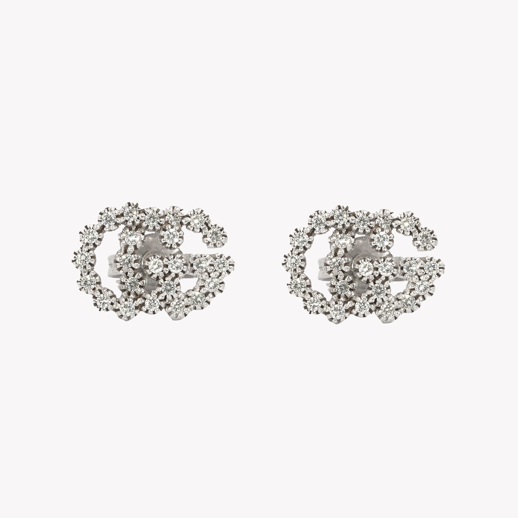 Gucci GG Gold and Diamond Earrings | Luxury Designer Jewelry YBD481676003
