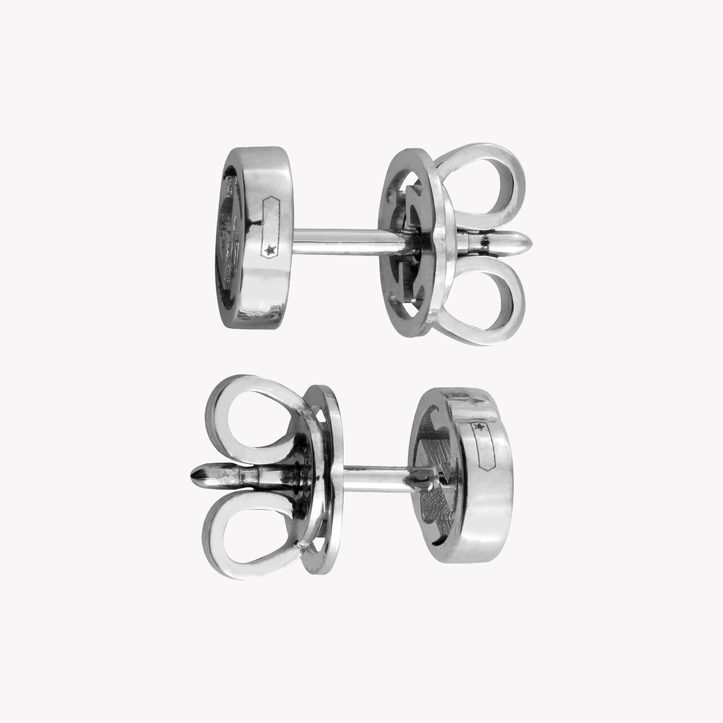 Interlocking G 18ct White Gold Stud Earrings | YBD662111002