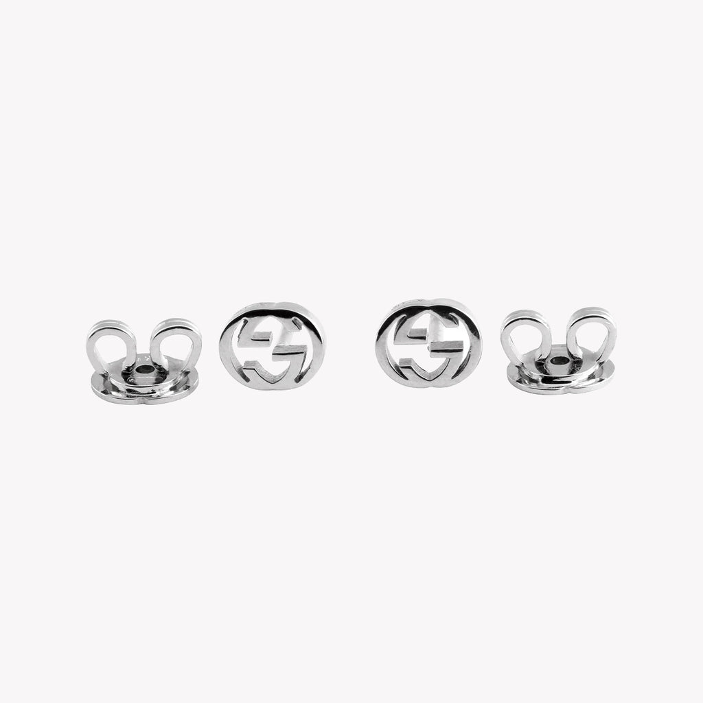 Interlocking G 18ct White Gold Stud Earrings | YBD662111002