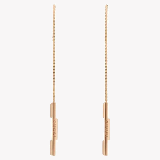 Link to Love 18K Rose Gold Chain Earrings | YBD662115002