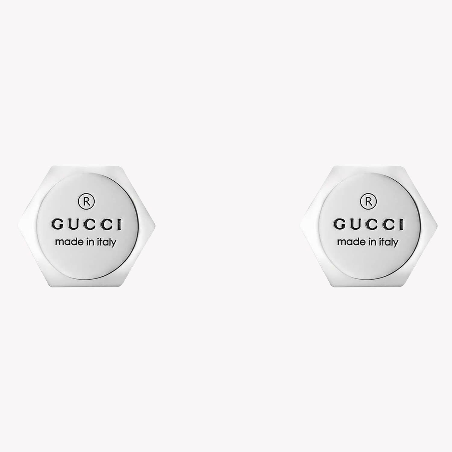Gucci Hexagon Stud Earrings with Trademark Logo | YBD779171001 by i-watch