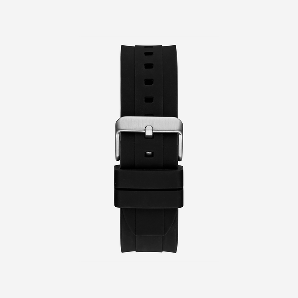 Guess Men's Silver & Black Watch, Rubber Band | Gw0583g1 by i-watch