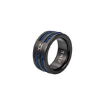 ZJRG040BL-18 Zink Men's Rings