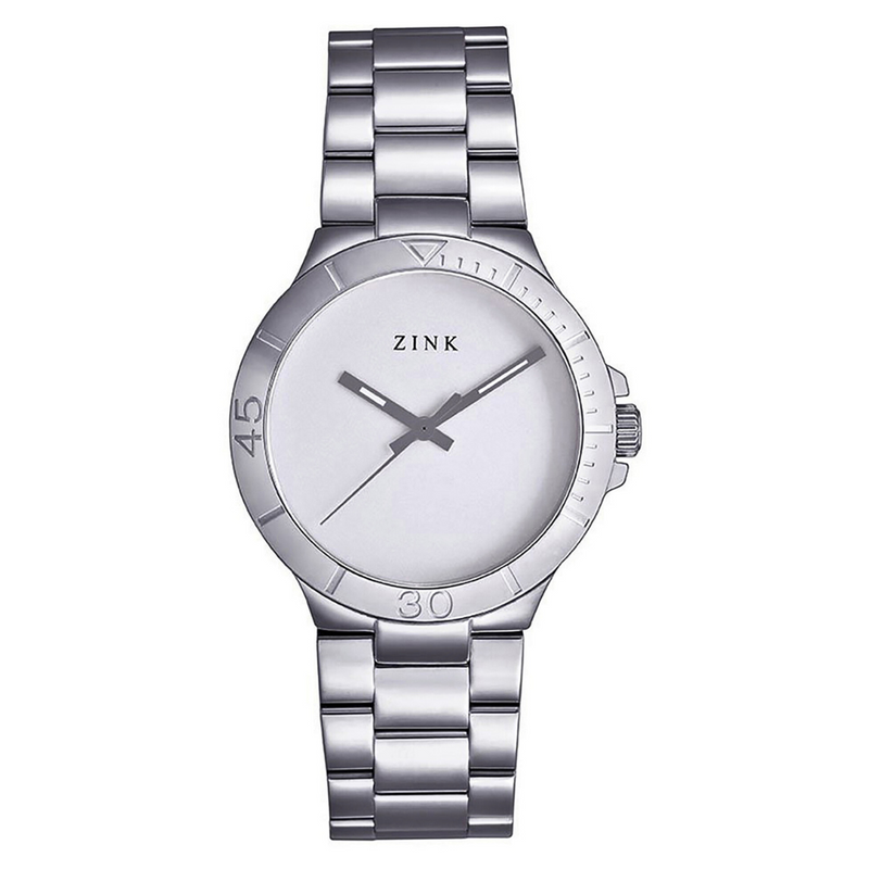 Zink Women's Watch With Silver Stainless Steel Case And Silver Stainless Steel Band by i-watch