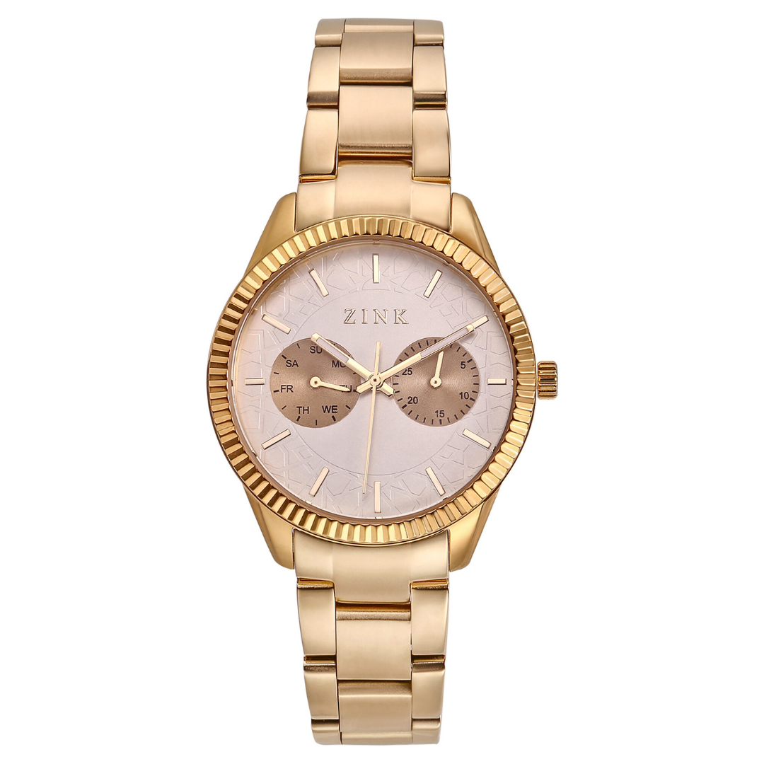 ZINK Women's Watch with Gold Stainless Steel Case and Gold Stainless Steel Band