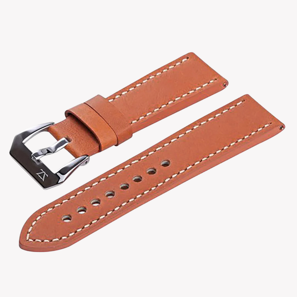 Zink Men's Leather Watch Band - Brown | Zlb003bws by i-watch