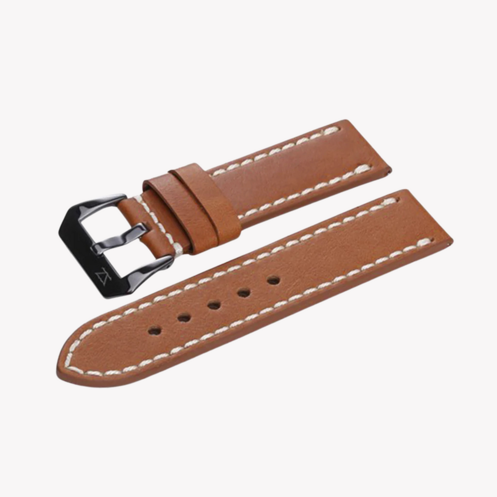 Zink Men's Brown Leather Watch Band | Zlb004bwb