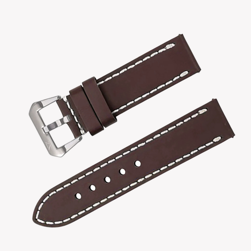 Zink Men's Leather Watch Band - Brown | Zlb004dbws
