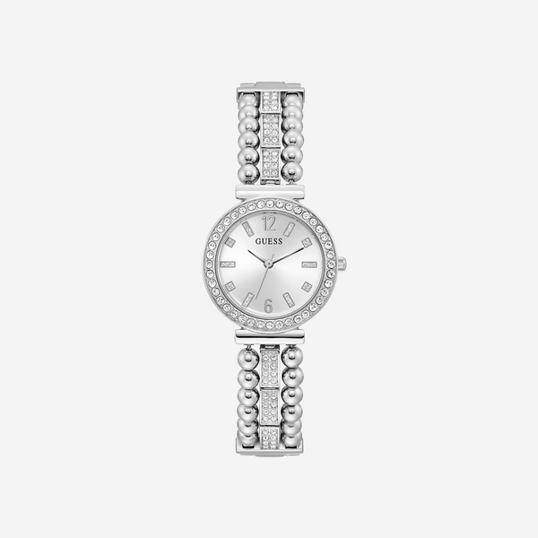 Guess Women's Silver Stainless Steel Watch, Silver Dial | Gw0401l1 by i-watch