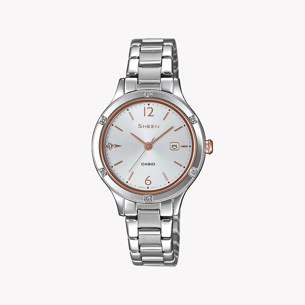 She-4533d-7auer Women's Silver Stainless Steel Watch, Silver Dial | She-4533d-7auer by i-watch